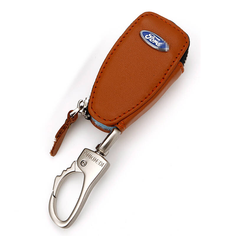 迪加伦 福特翼虎钥匙包 翼博钥匙套 真皮 专用汽车钥匙包 带车标 带
