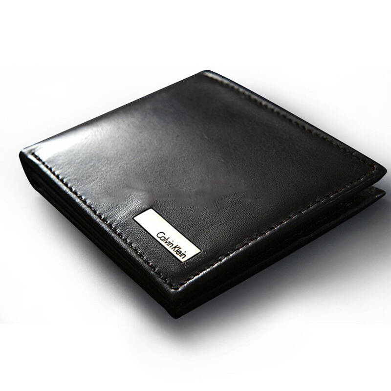 calvin klein /ck 男士时尚短款真皮钱包 精品钱包 46009002 黑色 短