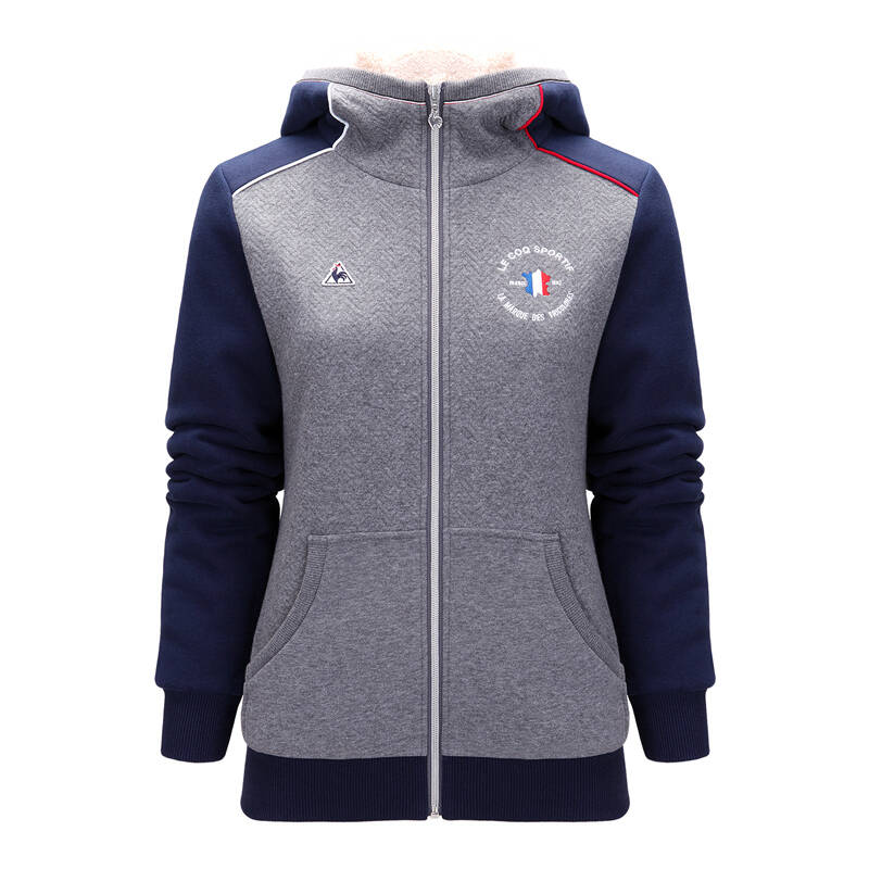 lecoqsportif乐卡克法国公鸡女带帽拉链外套cb-5668153 藏青/nvy xl