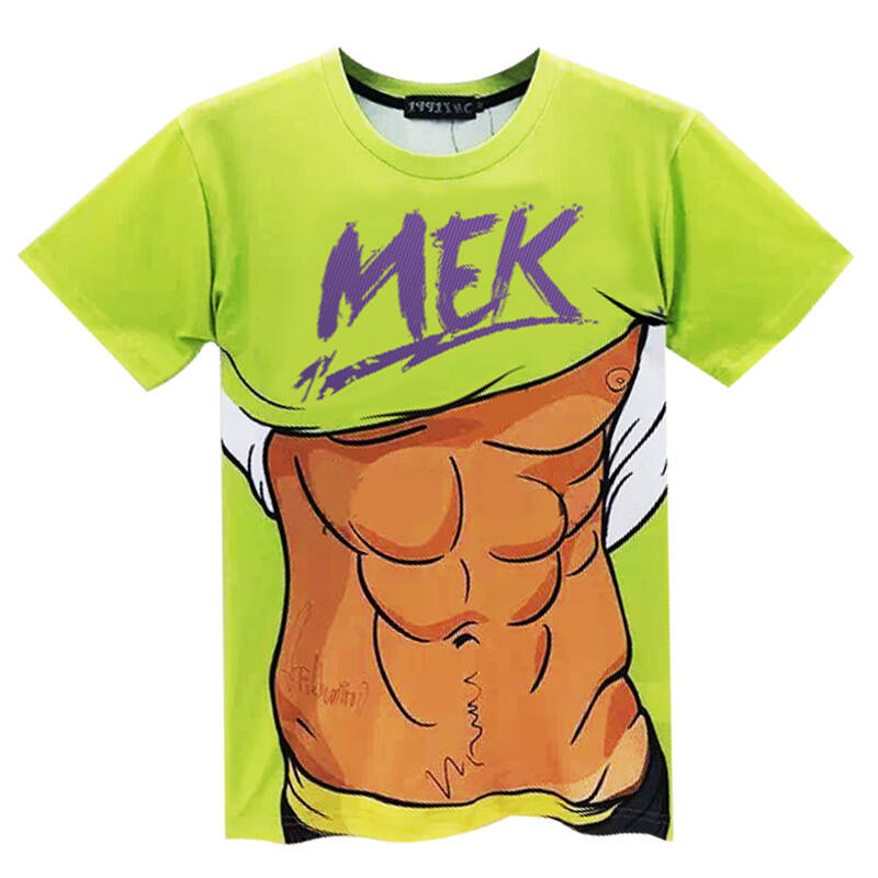 每客腹肌男 短袖肌肉男3d t恤