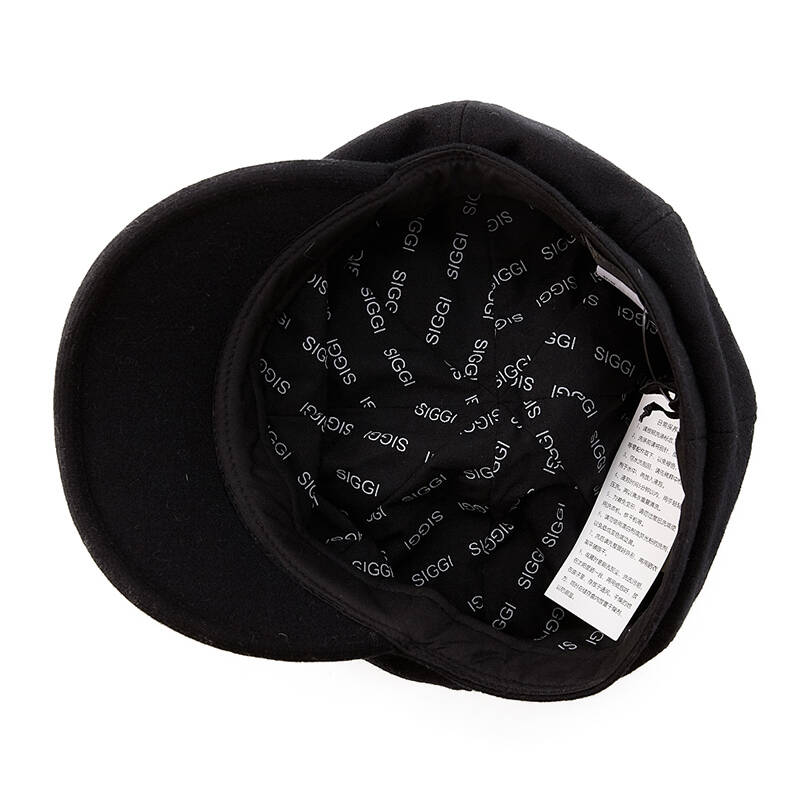 siggi 帽子女秋冬天冬季韩版潮名媛修脸显瘦羊毛呢贝雷帽女士八角帽子