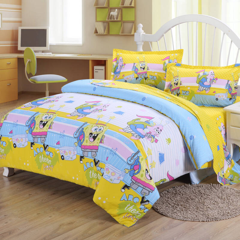 博洋宝贝家纺(beyond kids) 印花床单三/四件套-阳光郊游 纸盒包装 1.