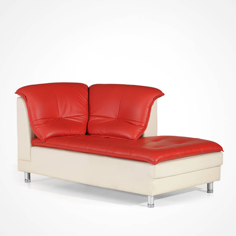 红苹果家具简约现代 客厅进口真皮艺沙发组合 ap22 2 3红色-右方向