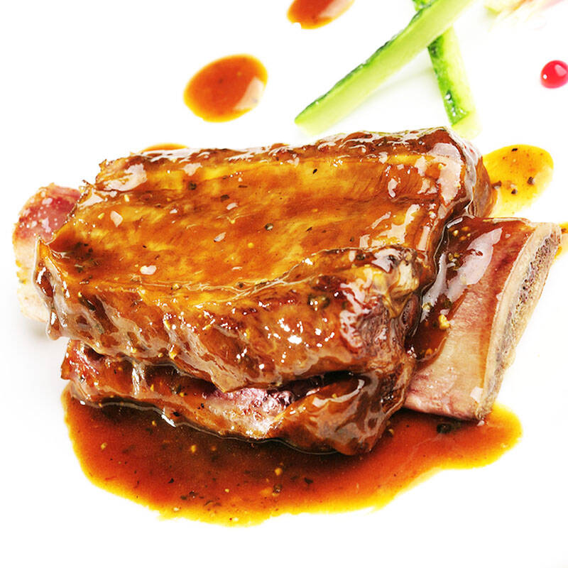 御鲜轩 黑椒牛肋骨 750克/袋 已腌制 牛肋排 澳洲风味 牛排牛仔骨