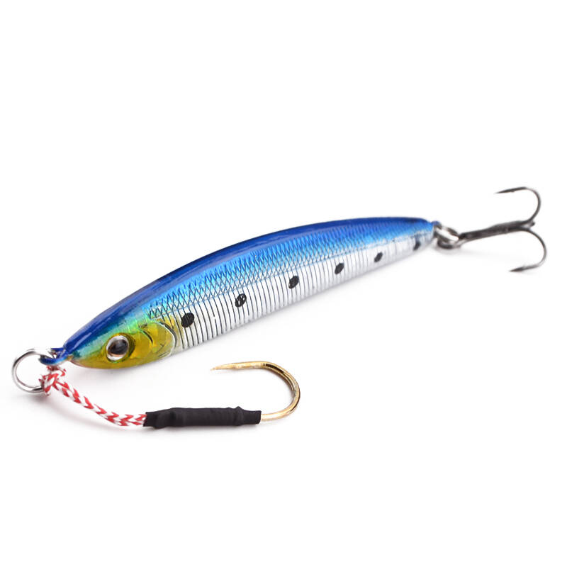 火龙果路亚饵 8cm\/14g单钩铁板铅鱼配尾部黑