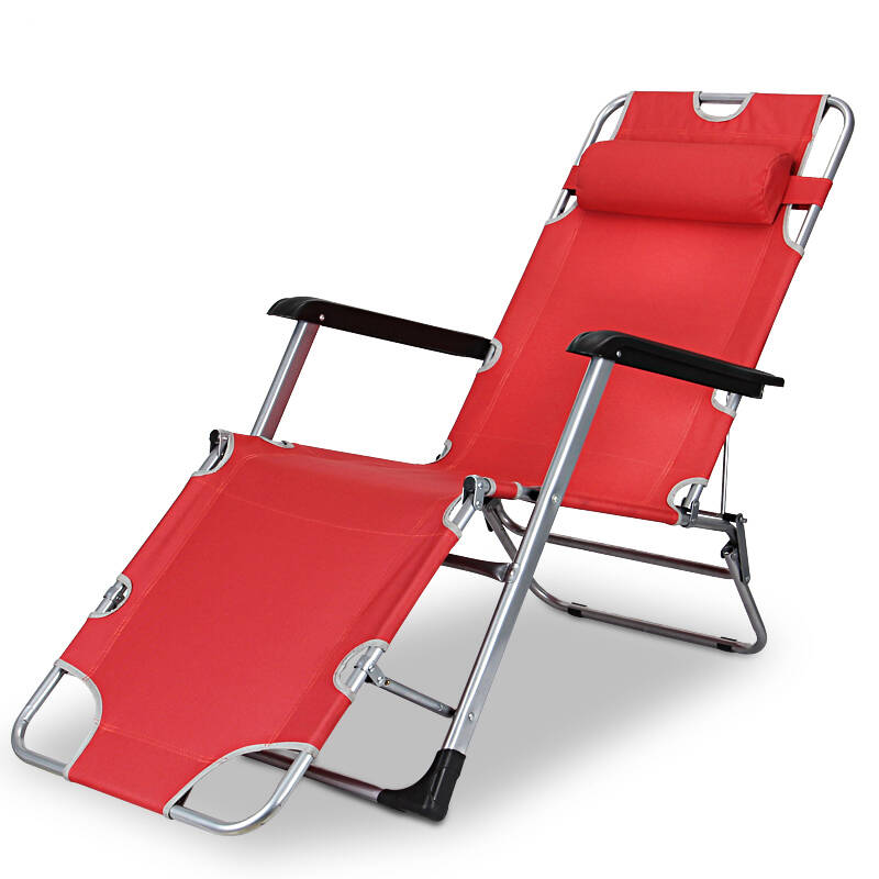 米臣3用折叠躺椅 办公室午睡椅沙滩床 中国红