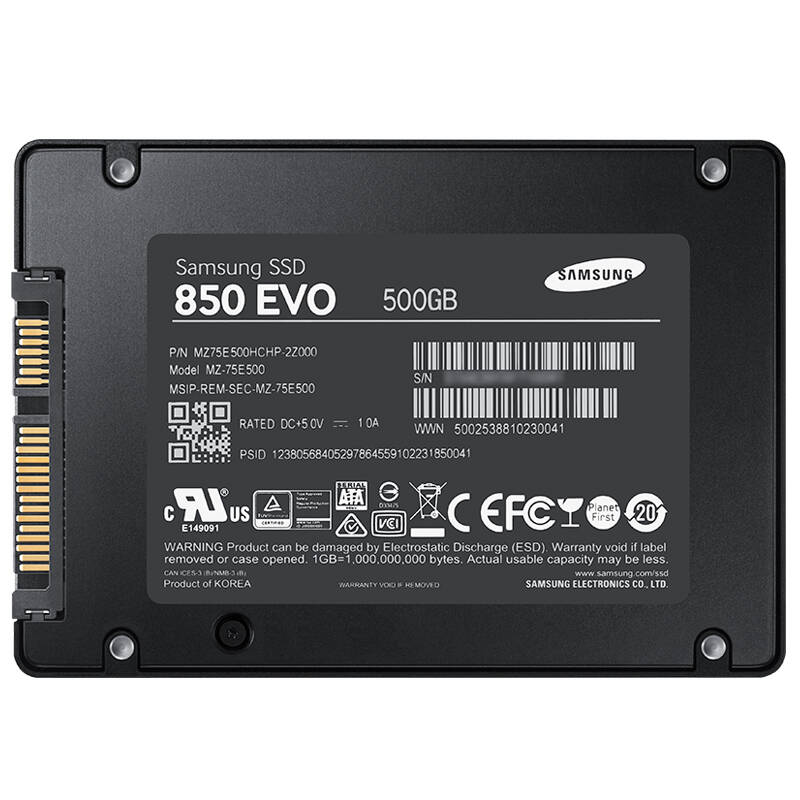 三星(samsung) 850 evo 500g sata3 固态硬盘