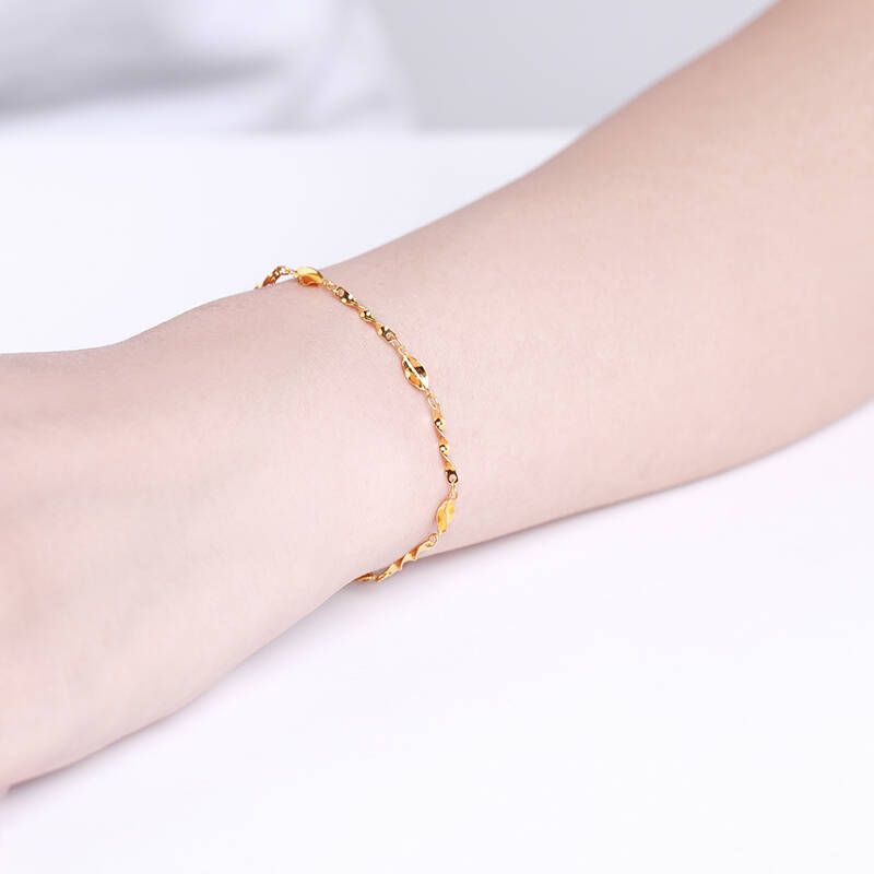 珂兰 黄金手链/足金旋转女款h 杨桃手链 约2.5-2.7g klsw028736