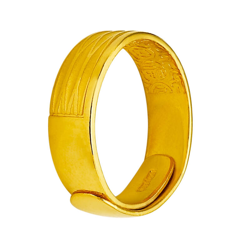 蓝色多瑙河 999千足金黄金女戒男戒对戒黄金戒指 情丝 戒指 对戒11.