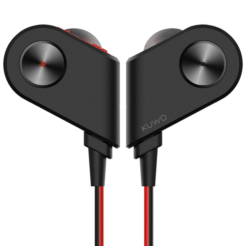 酷我(kuwo)k1 无线蓝牙运动耳机 磁吸断电 大振膜真低音 魅力红
