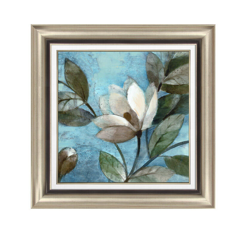 装饰画现代客厅沙发背景画挂画壁画美式有框画手绘花卉n-019 f款 45x