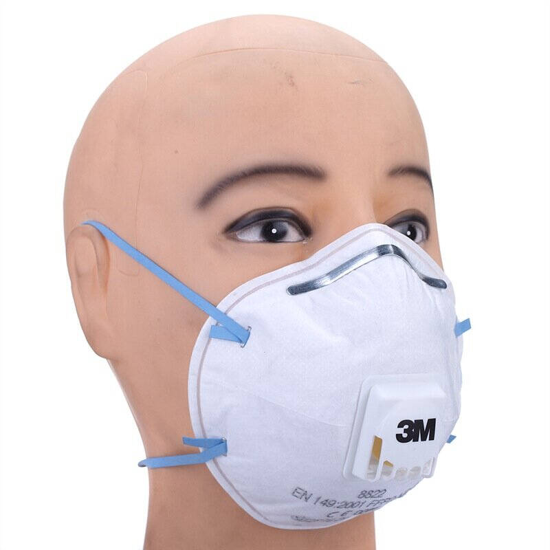 3m 8822 ffp2带呼吸阀口罩 头带式(2只)防粉尘/防pm2.5/防流感
