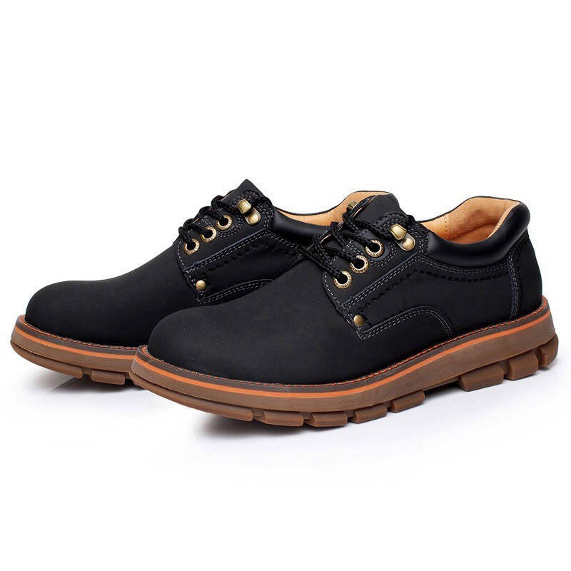 【清仓大促】 工贸新款男士户外真皮工装鞋日常休闲鞋英伦潮男磨沙皮