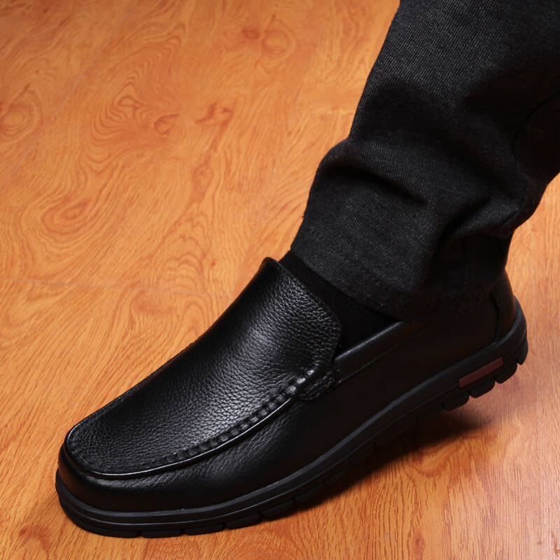 男真皮鞋大码男鞋男士休闲鞋驾车鞋一脚蹬懒人鞋懒人鞋大号套脚帆船鞋