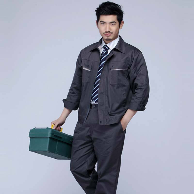 逸部洛 秋季新款全棉长袖工作服套装男工装制服 劳保汽修工程电焊工作
