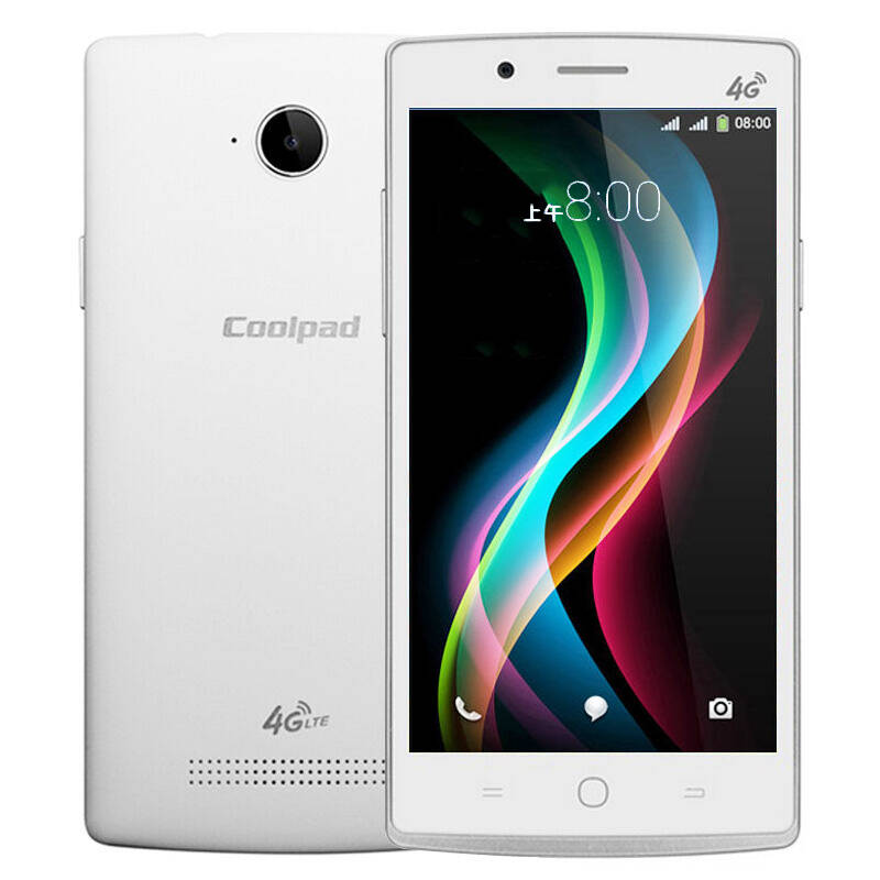 酷派8712 移动4g智能手机 双卡双待 灵动白(512mb 4gb)