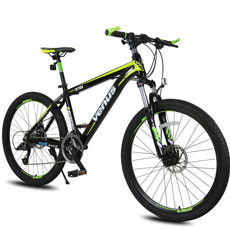 维纳斯(venus)自行车27速禧玛诺油碟刹铝合金车架锁死前叉26寸山地车