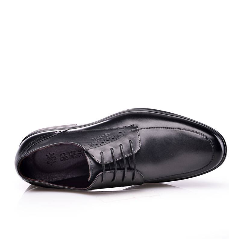 金猴王 优质牛皮透气耐磨舒适系带真皮名仕商务休闲男单鞋sw2089 sw