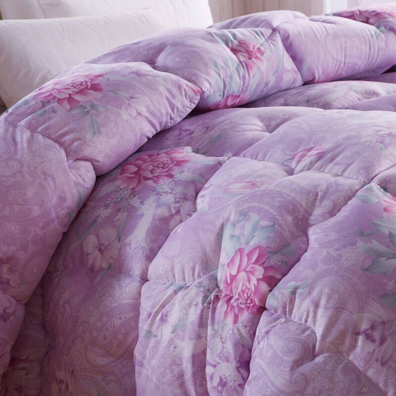麦朵家纺被子 抗菌亲肤棉被 冬被 被芯 子母被 单人双人 紫色花舞 180