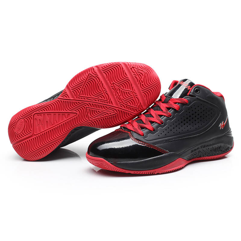 双星 缓震防滑耐磨运动训练篮球鞋 男鞋 793666 黑红 40