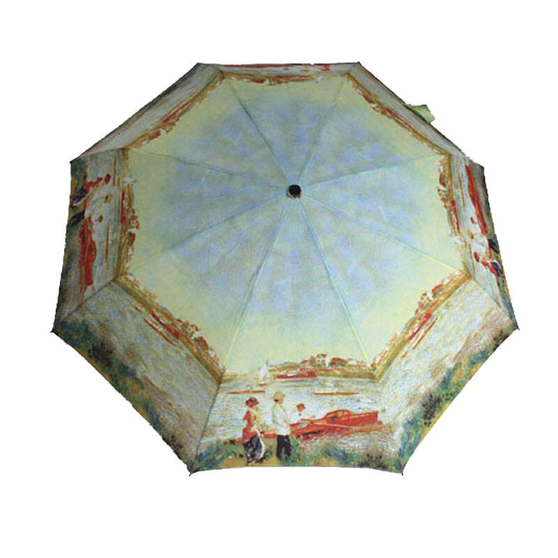 雨の谜 时尚复古 欧美 梵高 莫奈油画伞三折伞晴雨伞折叠小清新 夏杜