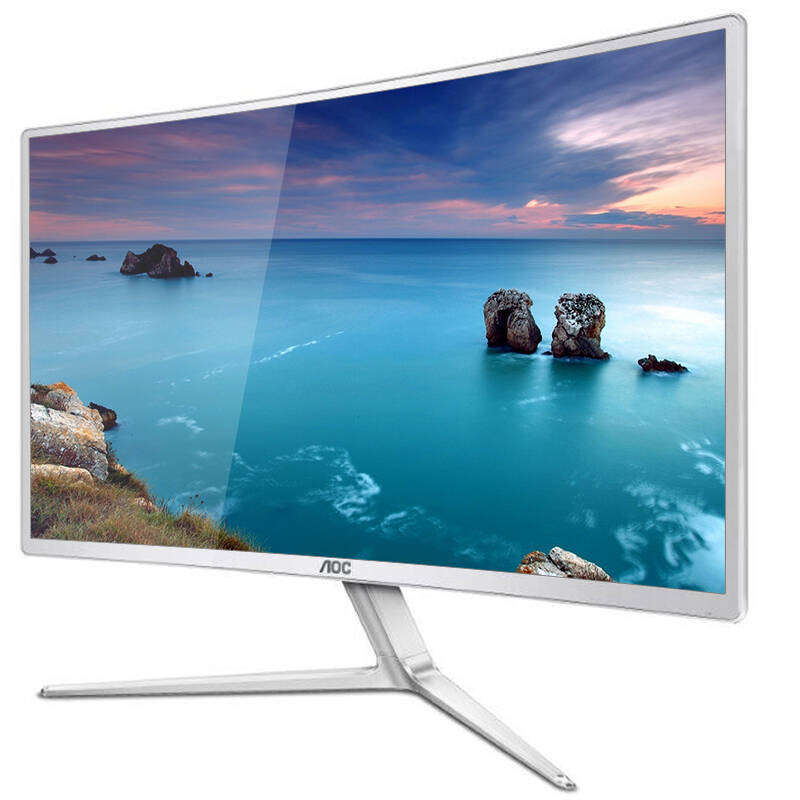 aoc c2408vw8 23.6英寸1800r不闪屏va广视角曲面显示器