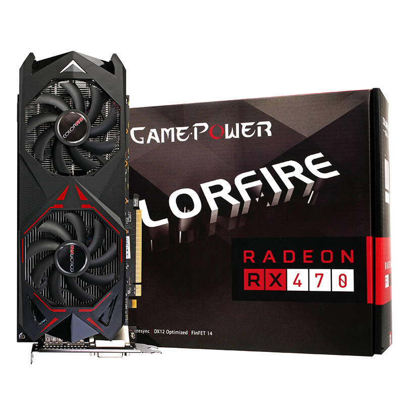 镭风(colorfire)镭风rx 470 毒蜥-4gd5 926--1206mhz/6600mhz 4g/256