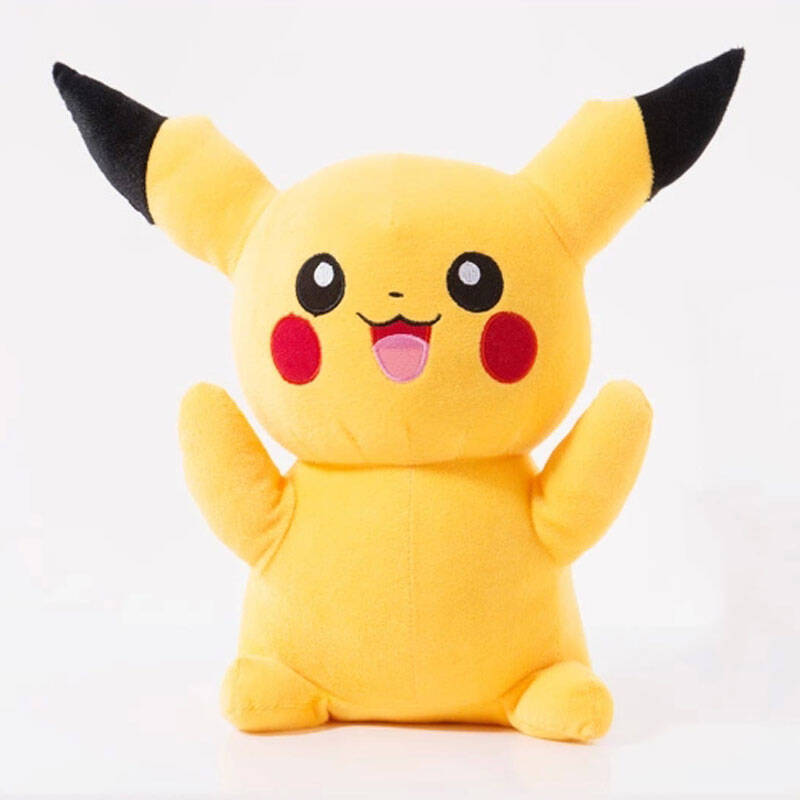 毛绒玩具宠物小精灵皮卡丘公仔 卡通玩偶抱枕神奇宝贝布娃娃 带耳朵