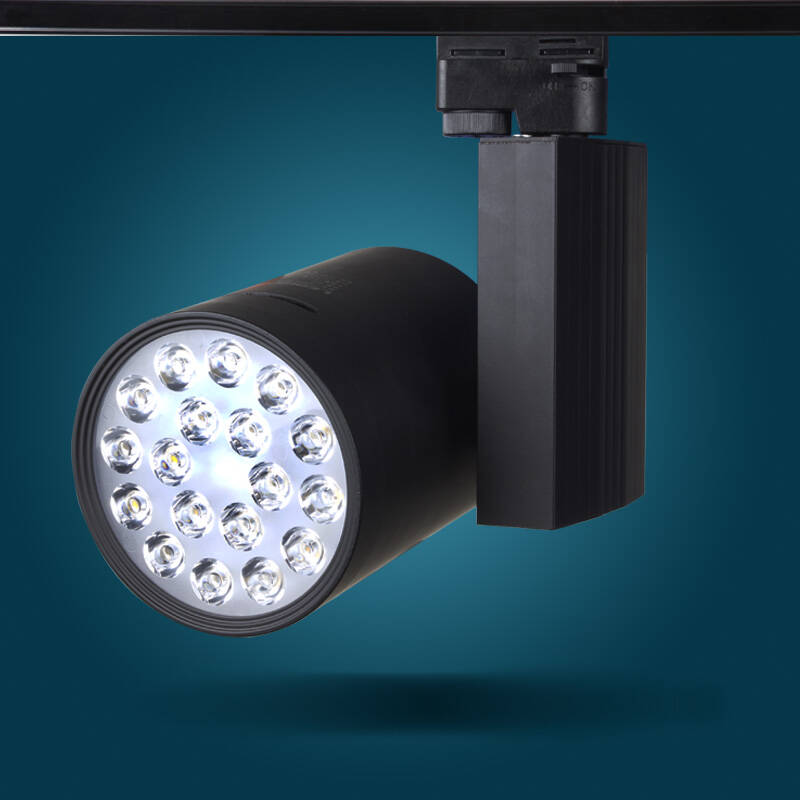 ledus/莱德斯led灯泡灯饰 18w 轨道灯导轨灯明照射灯服装店节能灯黑壳