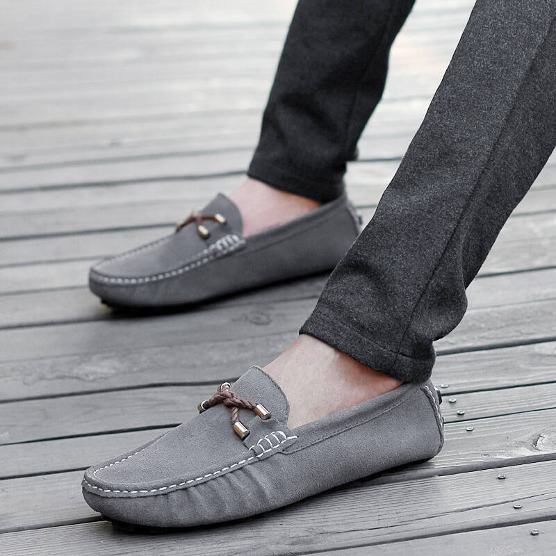 雅煊时尚潮流经典豆豆鞋舒适男鞋英伦风男鞋 棕色 44 - 京东