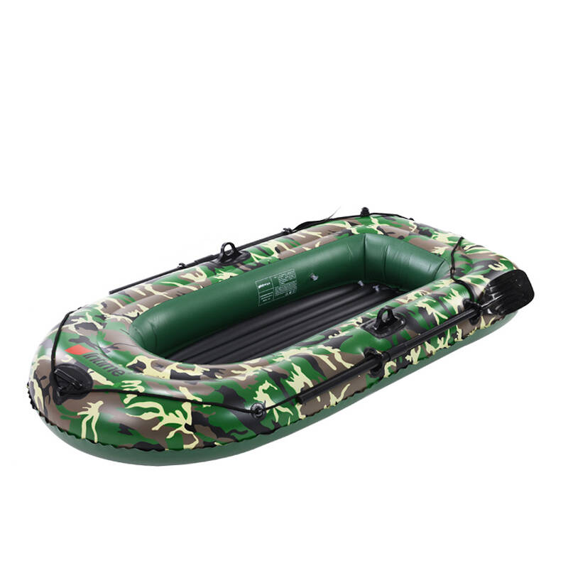 onlinem盎睐玛特盈泰迷彩充气船加厚橡皮艇可加马达双人三人四人钓鱼