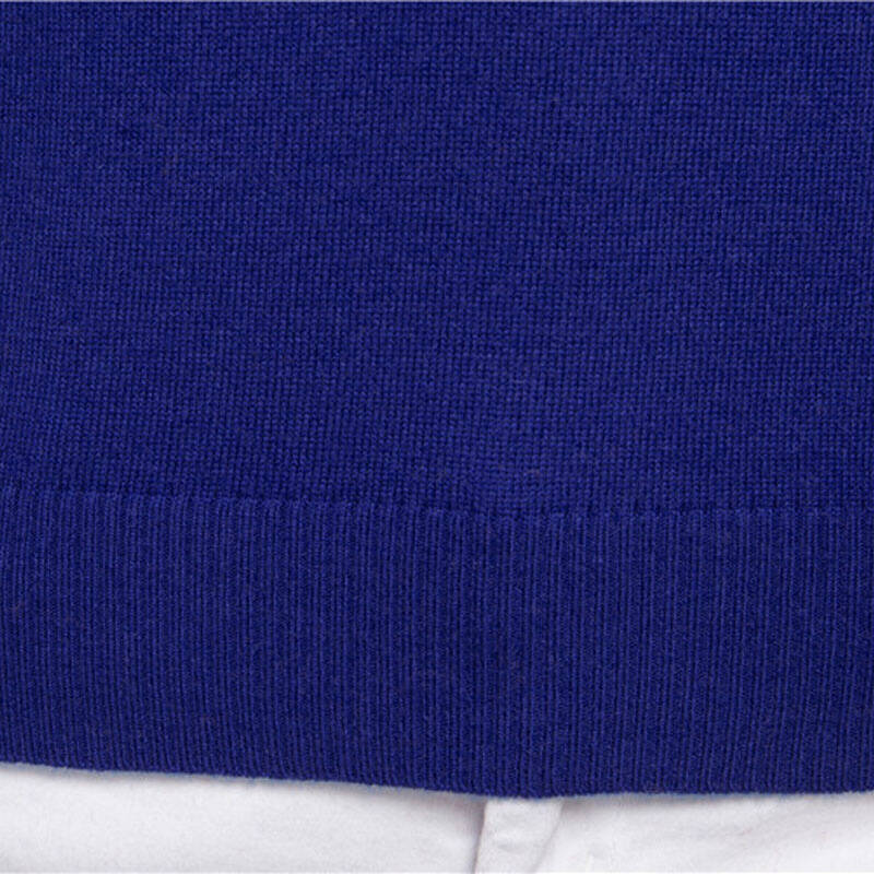 女式 羊绒衫 针织打底 小v领女士韩版 毛衣修身纯色修身 宝石蓝