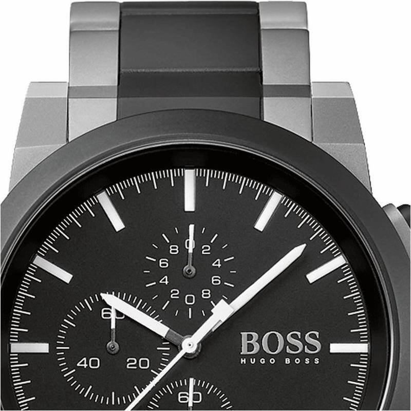 雨果博斯(hugo boss)不锈钢1512958时尚三眼计时商务男士手表