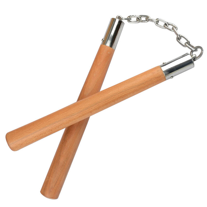 忍者风双截棍榉木实木双节棍 武术表演棍 练习棍 防身两节棍