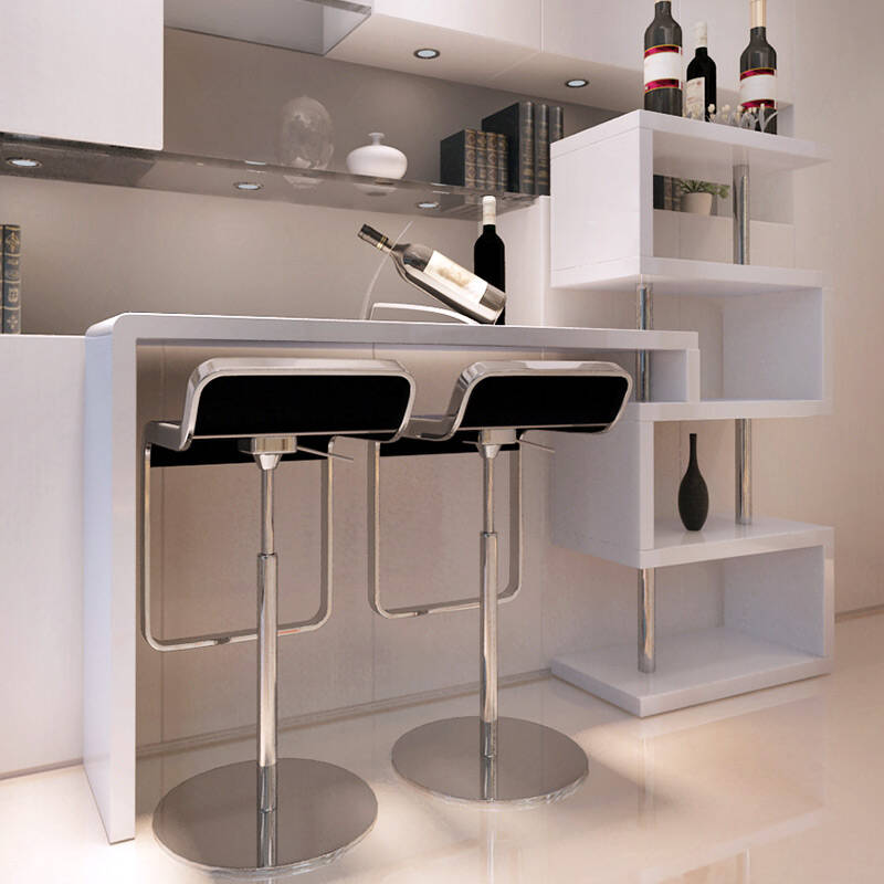 怡居嘉橼现代简约烤漆转角吧台桌酒吧台桌柜家用旋转客厅隔断酒柜旋转