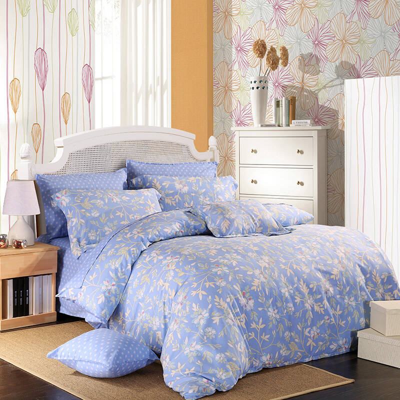 雅鹿家纺(yalu&freedom)全棉四件套纯棉印花床上用品四件套200cm*230