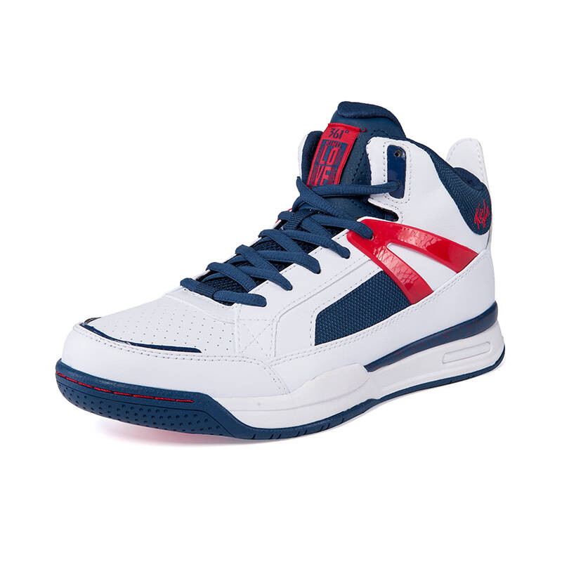 361度秋款全明星大前锋明星款专业男子运动复古篮球鞋 n 白/深蓝 42