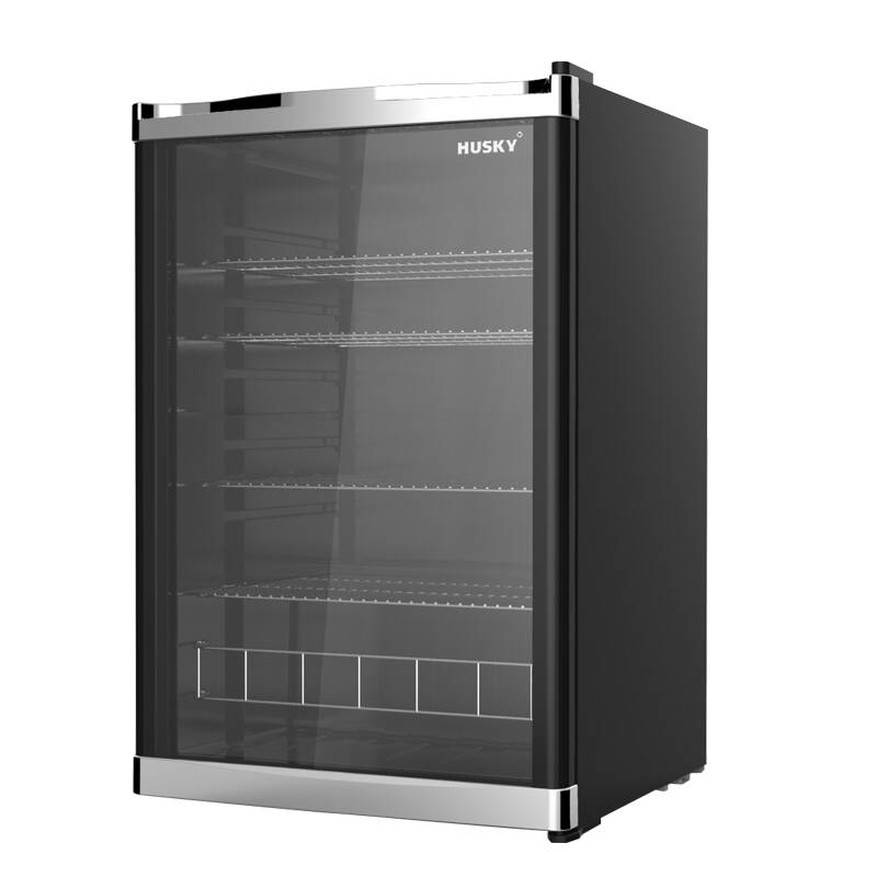 哈士奇(husky)115升冰吧 冷藏小型家用电冰箱 sc-130镀铬黑