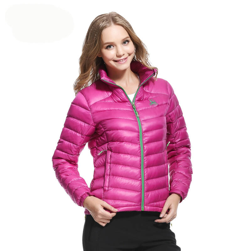 波克运动户外 冬季运动羽绒服 男士羽绒服 女立领短款白鸭绒轻薄羽绒