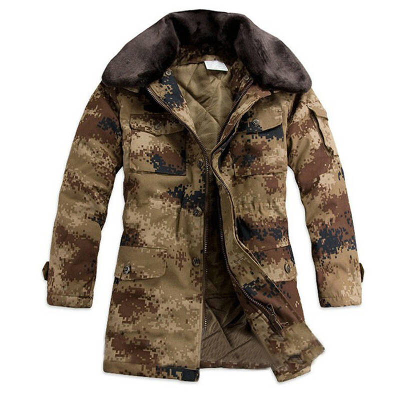 彩诺狐保安军大衣武警劳保荒漠迷彩大衣耐磨防寒大衣07式迷彩作训大衣
