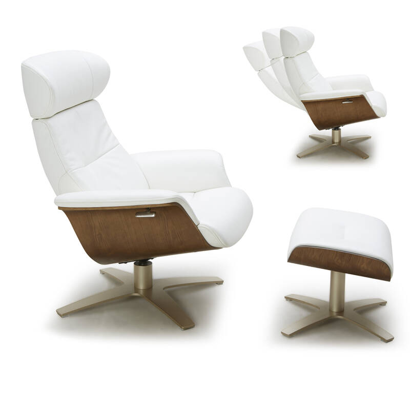 顾家家居kuka 头层牛皮单人360度旋转功能沙发沙发单椅 客厅沙发家具