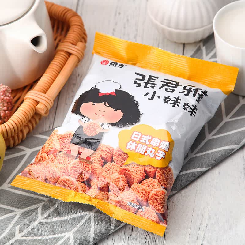 【京东超市】中国台湾进口张君雅小妹妹休闲丸子(日式风味)80g(新老