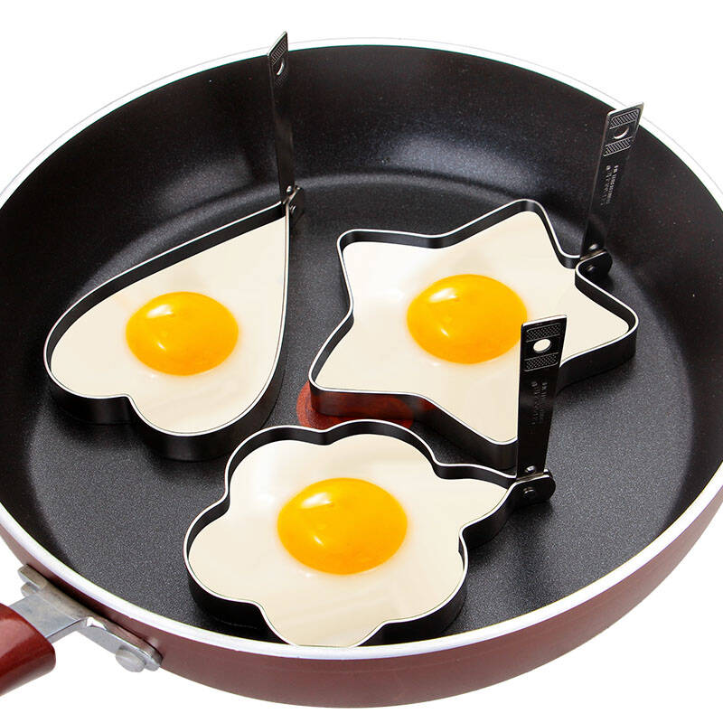 尚合 食用加厚304不锈钢煎蛋器煎蛋模具 煎鸡蛋煎蛋圈模型三件套 心形