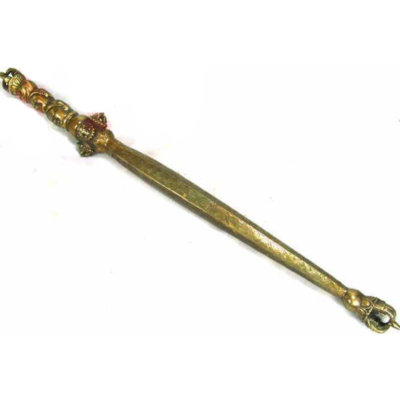 【贞玉吉】 纯铜仿古法器铜锏49cm