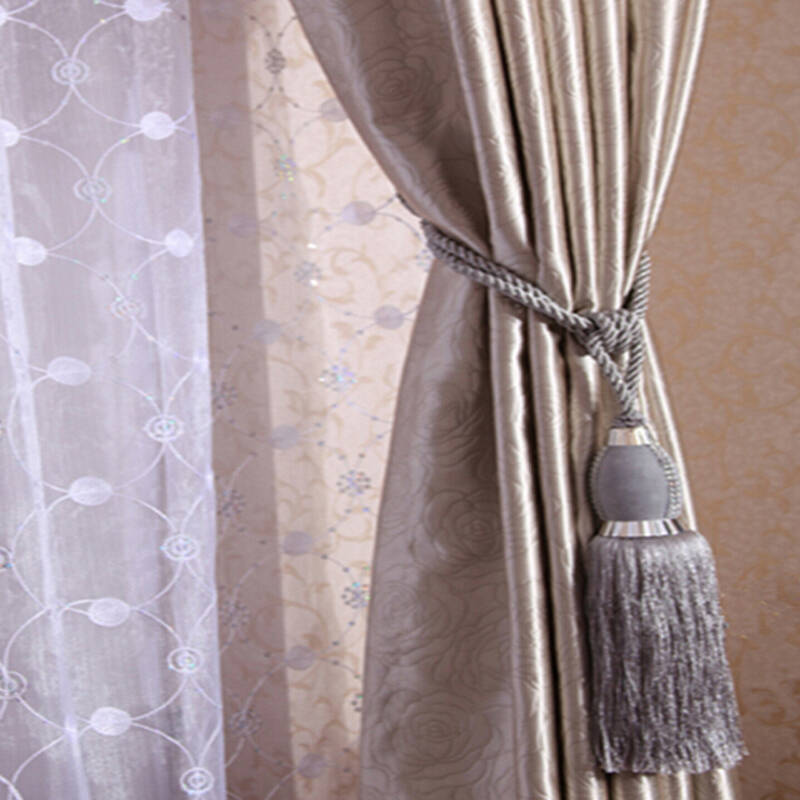 欧雅派 遮光窗帘缎面压花全遮光窗帘布客厅卧室阳台 七色可选 金粉 每