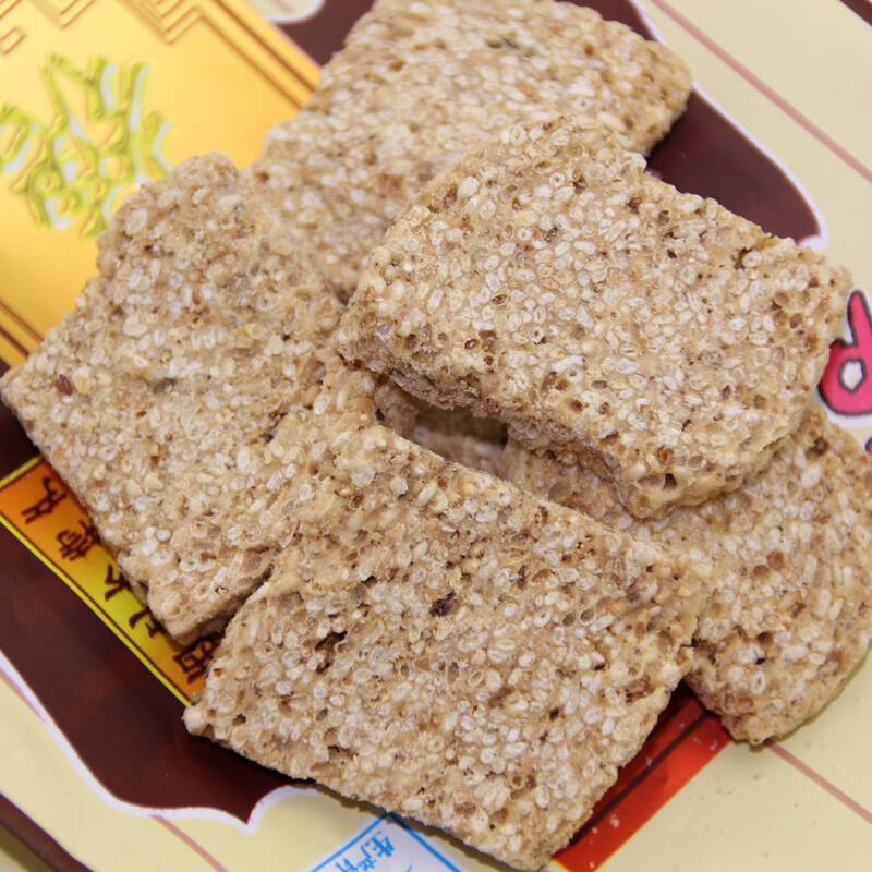 老锅坊 富平流曲琼锅糖350g 无蔗糖 黑白芝麻陕西特产