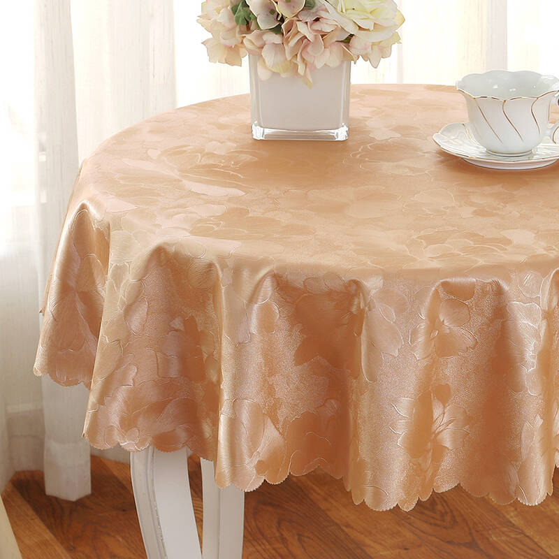 European Style Pvc Table Cloth Waterproof Anti Oil Ironing European Style Pvc Table Cloth Waterproof Anti Oil Ironing Dining Mat Hotel Round Chair Set Hook Flower Champagne Other Size