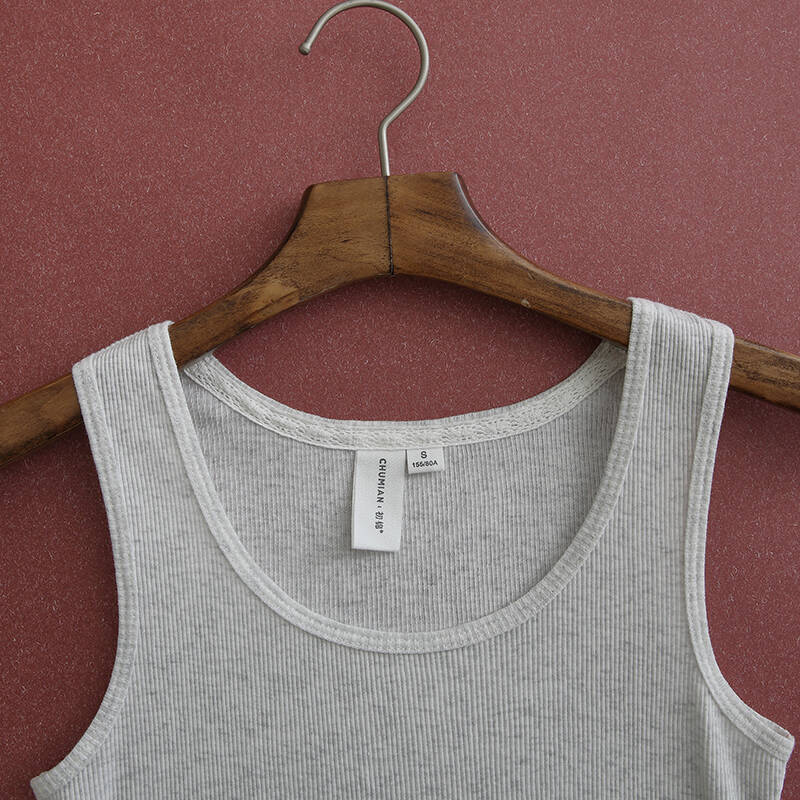 初棉女装2016春装新款纯色工字吊带螺纹纯棉背心女秋打底衫夏背心 浅