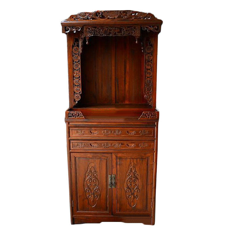 琼玛莎 公司供神佛柜 佛龛立柜 贡财神爷 吊柜 供桌 仿古观音 财神