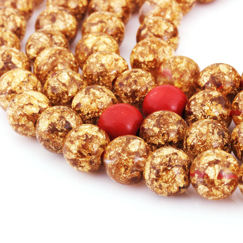 顶礼 金箔佛珠-8mm*108颗佛珠手串手链念珠(大陆) 顶礼文玩